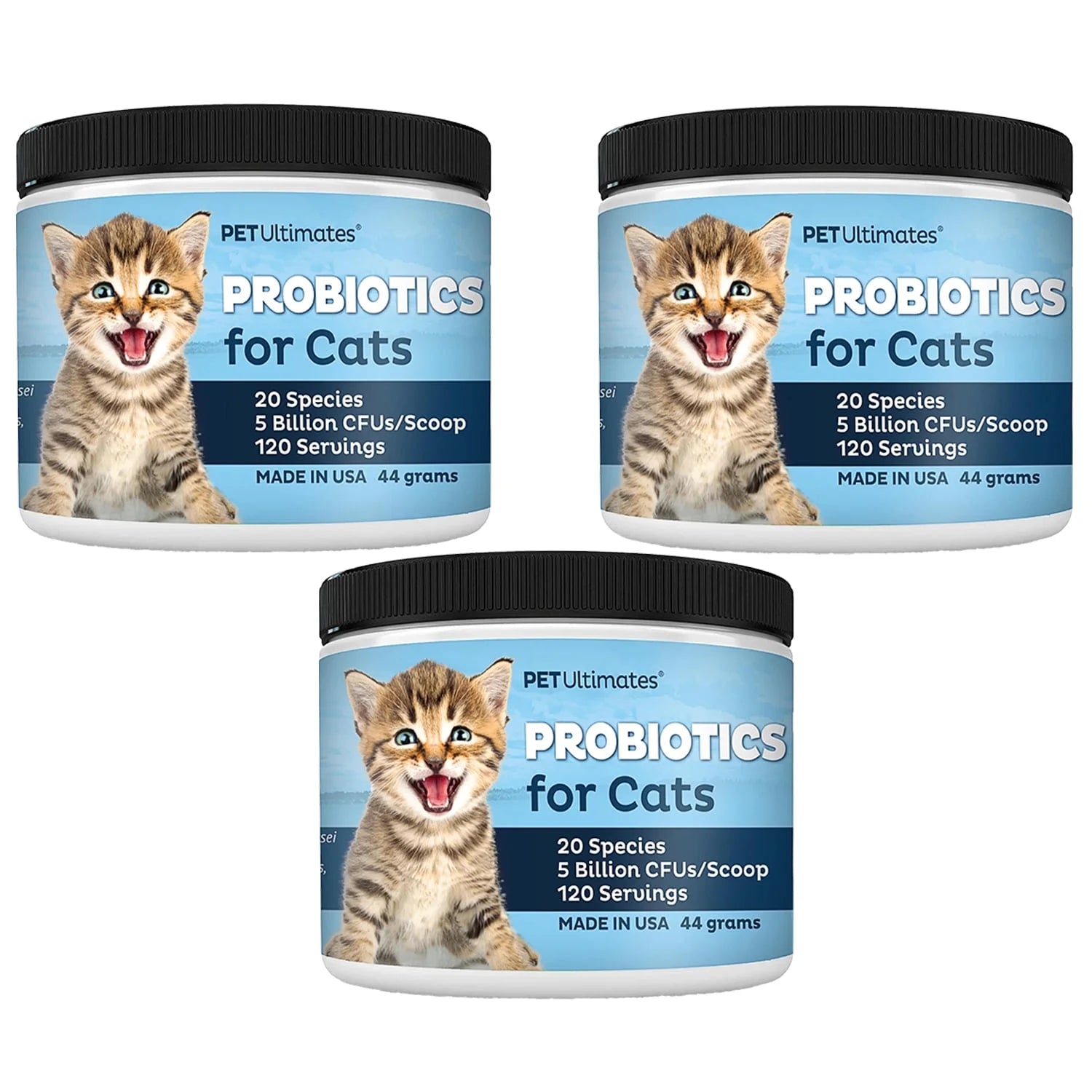 Cat Probiotics Powder with Digestive Enzymes for Cats Digestive Health Supplement 44 Grams - 3 Pack