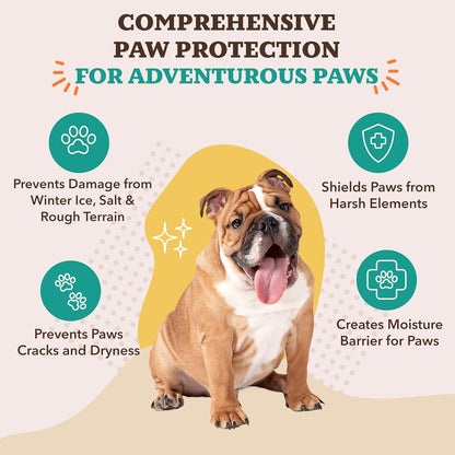 Pawtection Balm for Dogs (1 Oz Tin) All-Natural, Lick-Safe Dog Paw Protector, Moisturizing Dog Paw Balm for Dry, Cracked Pad, Protects Paw from Winter Ice, Salt & Rough Terrain