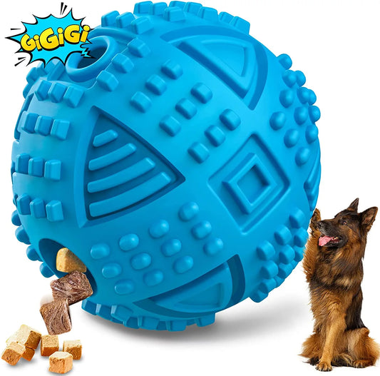 Interactive Treat Dispensing Dog Toy for Aggressive Chewers, Green, Large