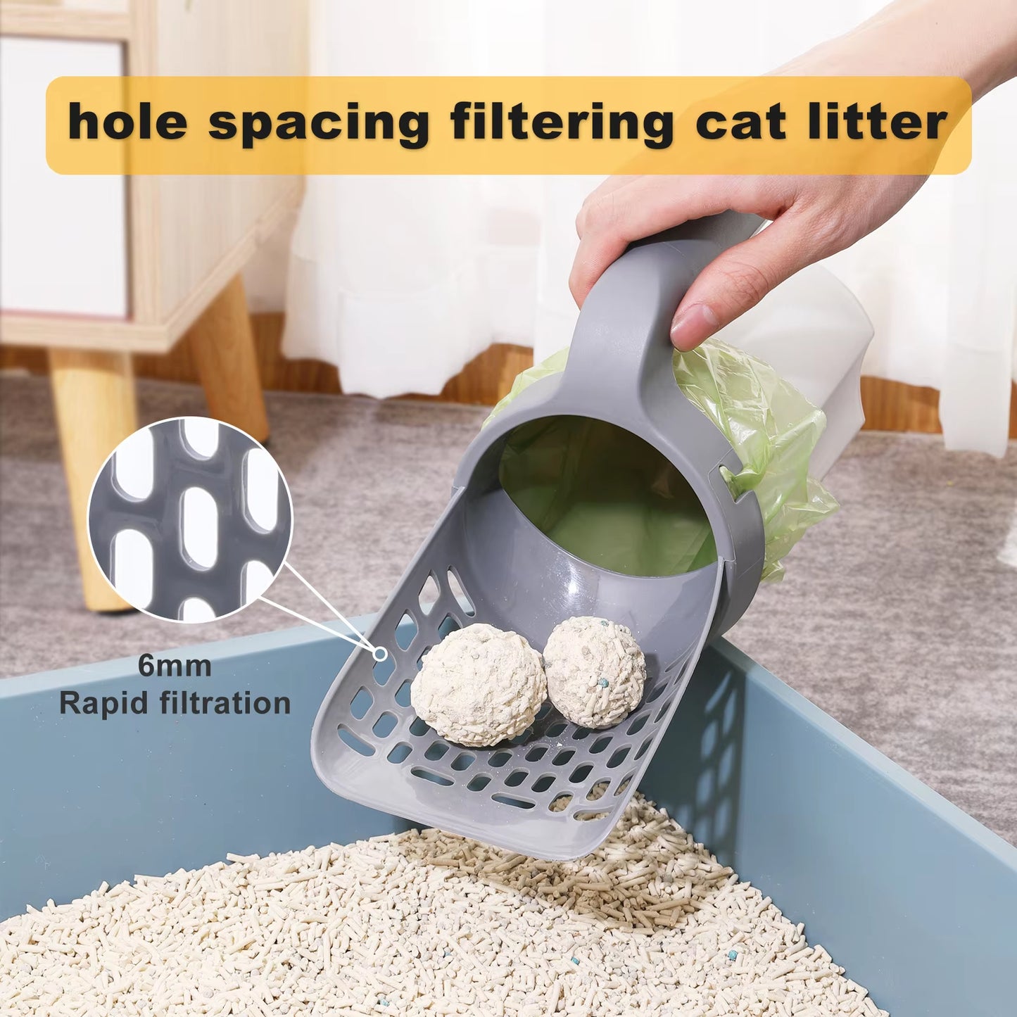 Cat Litter Shovel Scoop for Pet Filter Clean Toilet Garbage Picker Cat Supplies Accessory Cat Litter Box Self Cleaning