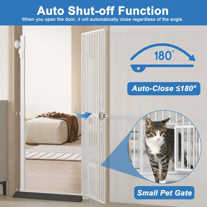 Eresmia Extra Tall Pet Gate for Doorway, Adjustable Pressure Mounted Pet Gate with Door