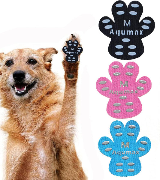 Dog anti Slip Paw Grips Traction Pads,Dog Feet Stickers with Stronger Adhesive,Paw Protection to Provide Traction for Slippery Floors,Essentials for Senior Dogs,12 Sets (48 Pcs) M Multicolor