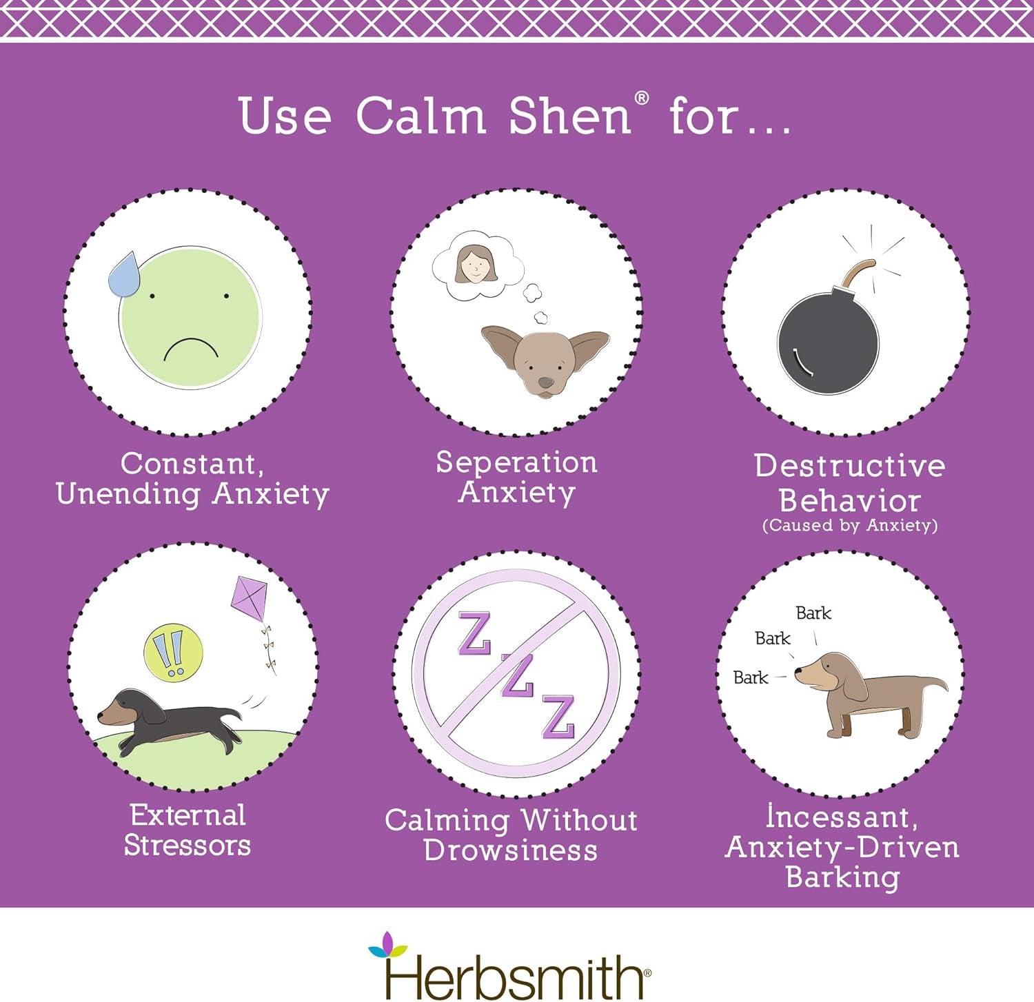 Calm Shen – Herbal Blend for Dogs & Cats – Natural Anxiety Remedy for Dogs & Cats – Feline and Canine Calming Supplement – 75G Powder