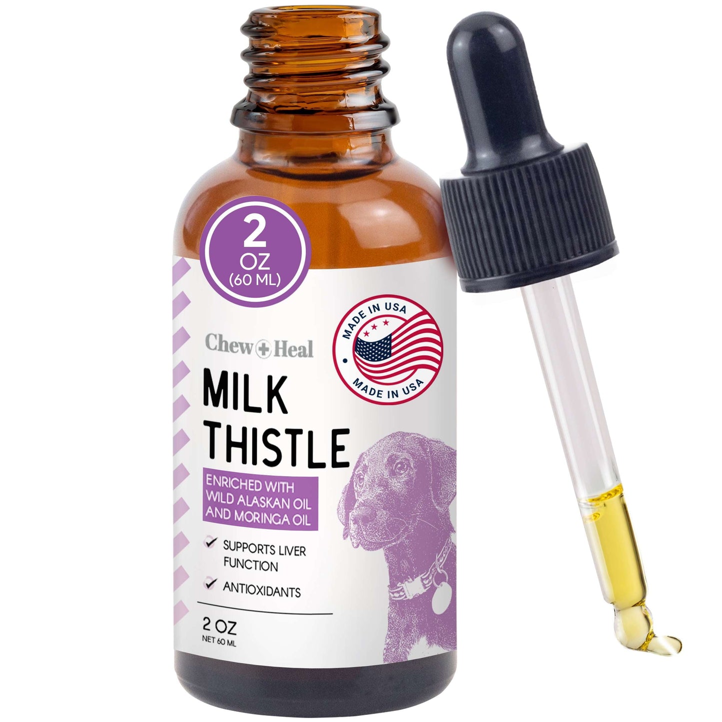 Milk Thistle for Dogs Liver Support - 2 Oz Liquiq Supplement for Kidney and Liver Support