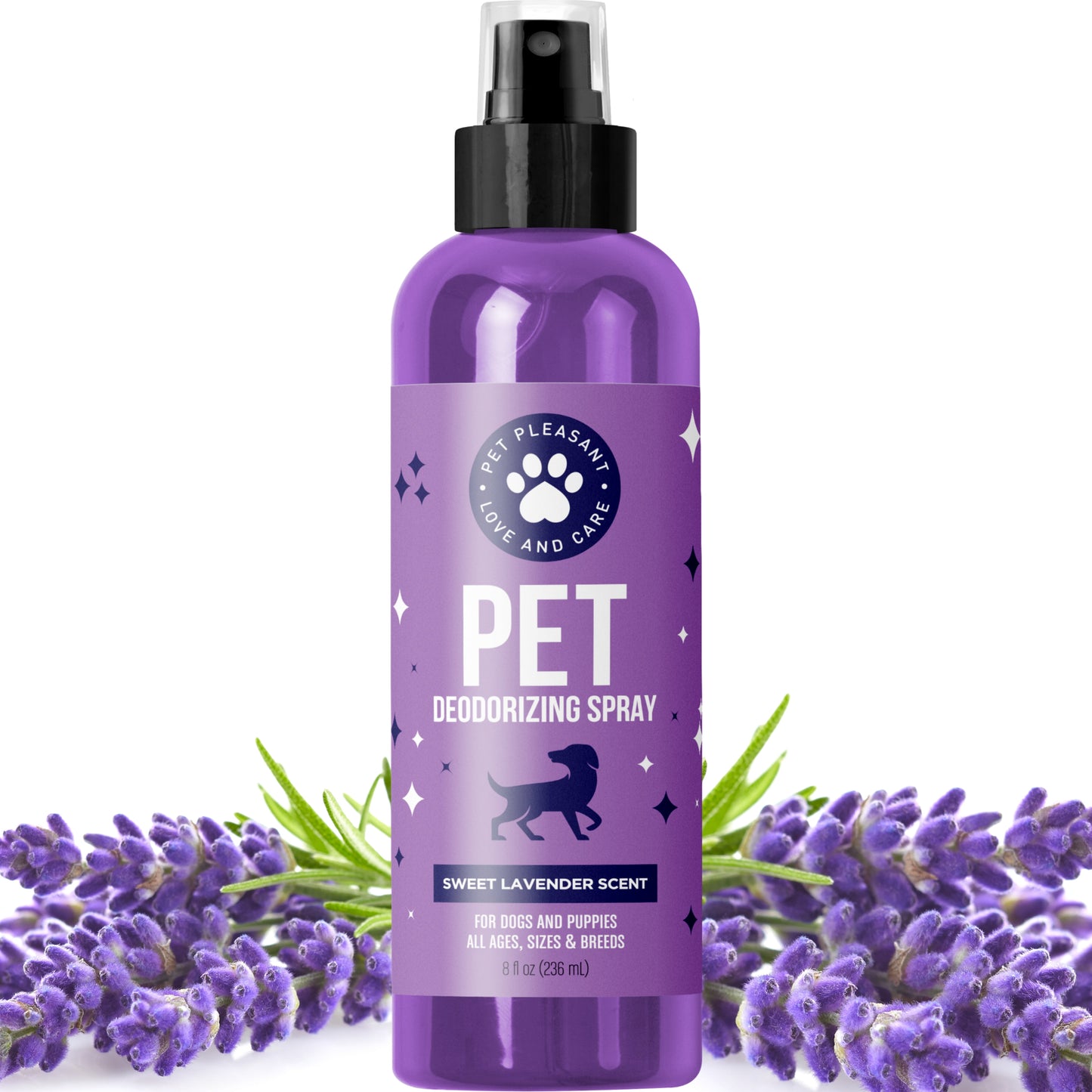 Pet Odor Eliminator Spray Cleaner - Honeydew Lavender Pet Smell Eliminator - Dog Deodorizing Spray for Home and Car - Smelly Spray for Dogs with Lavender - Dog Grooming Spray for Home