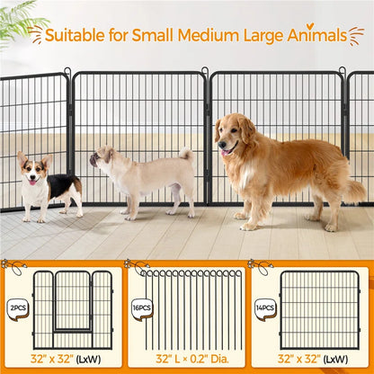 Dog Playpen Metal Exercise Pen Panels