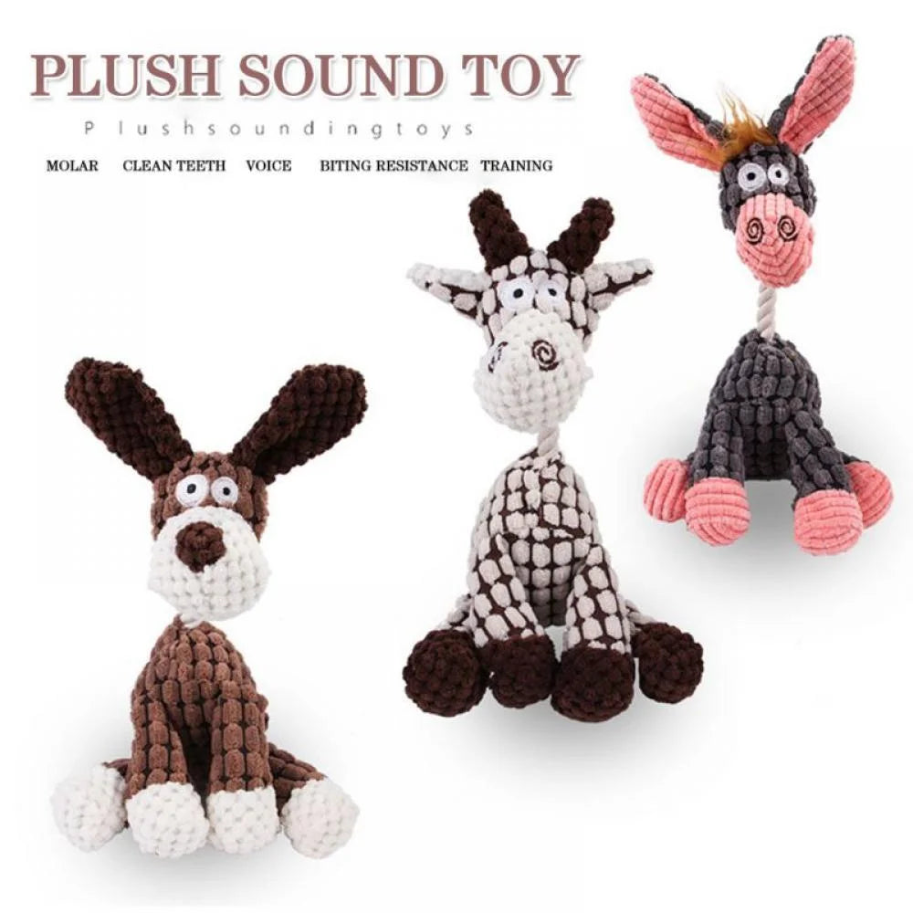 Plush & Squeaky Dog Toy, Multi-Color, Large