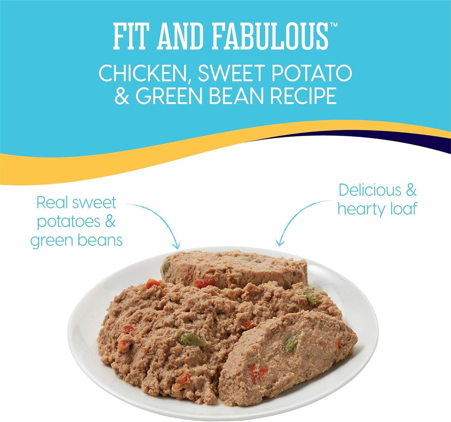 Weight Management Dog Food - Fit & Fabulous Wet Grain Free Dog Food Made with Real Chicken, Sweet Potato and Green Bean - for Weight Control and Dogs with Sensitive Stomachs